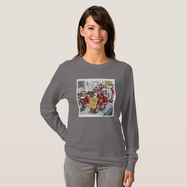 Camiseta Santa Strike women vivid gray long sleeve T-shirt (Anverso completo)
