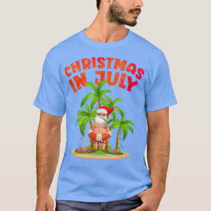 Camiseta Santa Surfer Fairy Lights Hombres Mujer Niños Chri