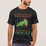 Camiseta Santa T-Rex comiendo reno Dinosaurio Fea Christma<br><div class="desc">Dulosaurio de reno de Santa T-Rex Navidades feos suéter</div>