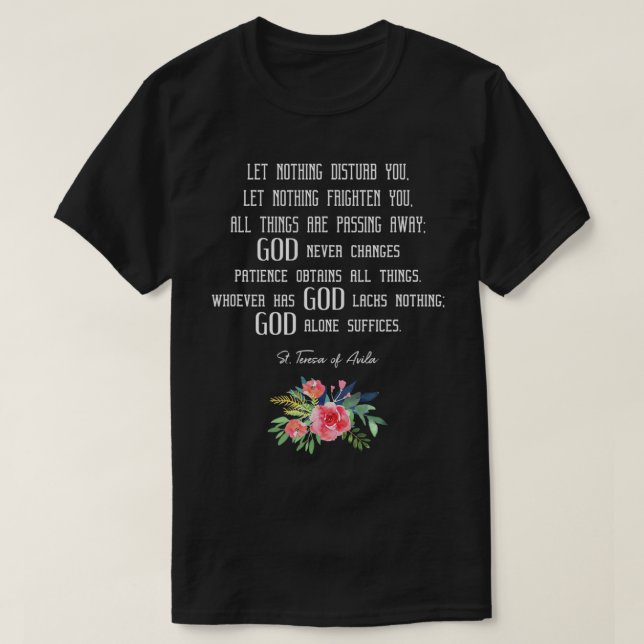 Camiseta Santa Teresa de Ávila Cita No Perturben (Diseño del anverso)