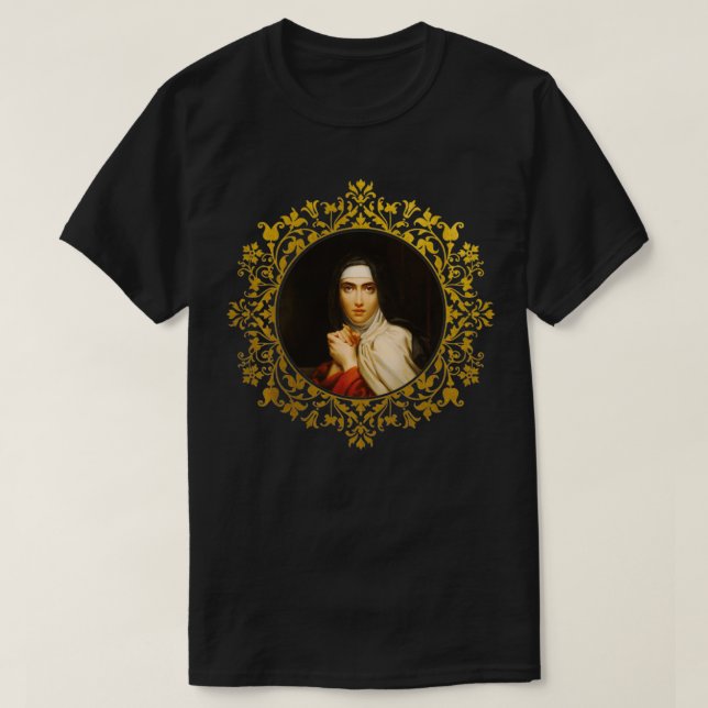 Camiseta Santa Teresa de Ávila Patrona Católica (Diseño del anverso)