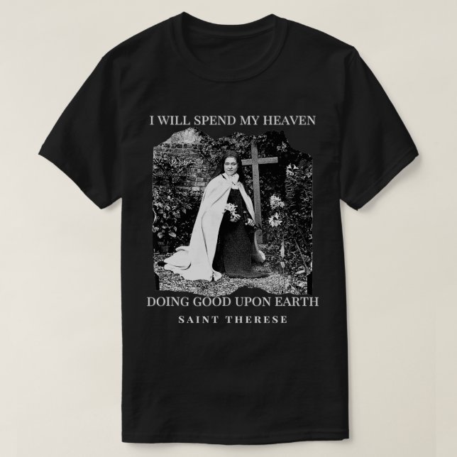 Camiseta Santa Teresa de Lisieux Santa Inspiradora (Diseño del anverso)