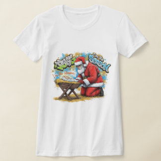 Camiseta Santa & The Manger 3D Graffiti - Urban Streetwear 