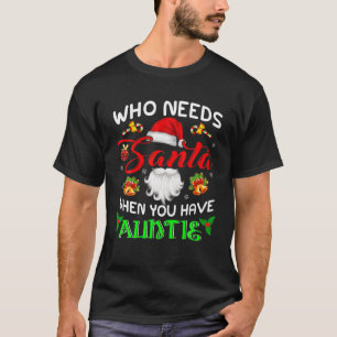 Camiseta Santa tía Funny Navidades Santa Lover