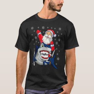 Camiseta Santa Tiburón Come Pijama Navideño Familiar Combin