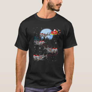 Camiseta Santa Tiburón Navidad reno Sleigh Santa Nieve Chri