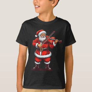 Camiseta Santa tocando el violín Violinista divertido Jugad
