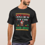 Camiseta Santa trata de ser una graciosa Christma<br><div class="desc">Santa intenta ser un buen conductor de motor Navidades divertidos Premium</div>
