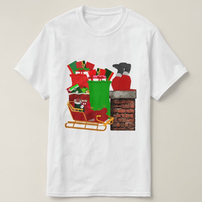 Camiseta Santa Tri-Blend atascada (Diseño del anverso)