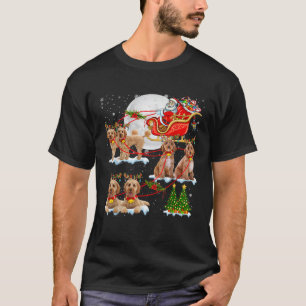 Camiseta Santa Trineo Reno Cockapoos Árbol de Navidad Amor