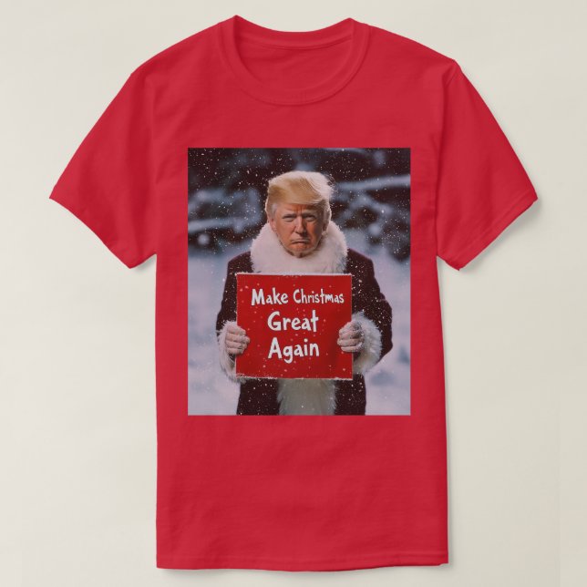 Camiseta Santa Trump: "Haz grandes a los Navidades de nuevo (Diseño del anverso)