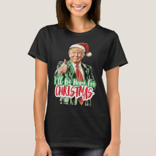 Camiseta Santa Trump volveré a casa para Navidad para hombr