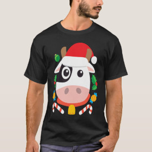 Camiseta Santa Vaca Granjera Monada Navidad