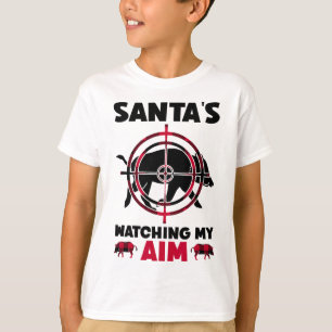 Camiseta Santa vigila mi puntería: caza de jabalíes