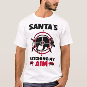 Camiseta Santa vigila mi puntería: caza de jabalíes