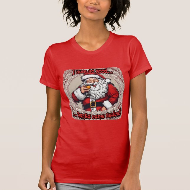 Camiseta ¡Santa vino dos veces! (Anverso)