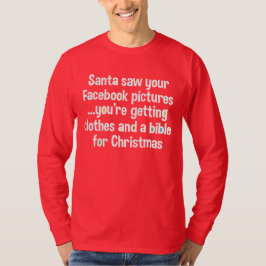 Camiseta Santa vio que su Facebook representa…