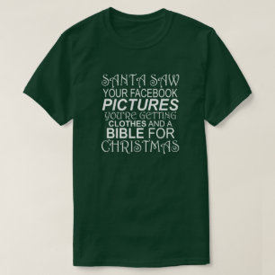CAMISETA SANTA VIO SU ROPA Y BIBLIA DE LAS IMÁGENES DE