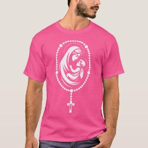 Camiseta Santa Virgen Rosaria María Niño Jesús Rosario Cató