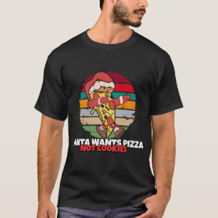 Camiseta Santa Wants Pizza No Cookies Dabbing Pizza Slice