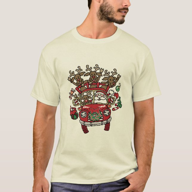 Camiseta Santa Woody y su dibujo animado del navidad del (Anverso)