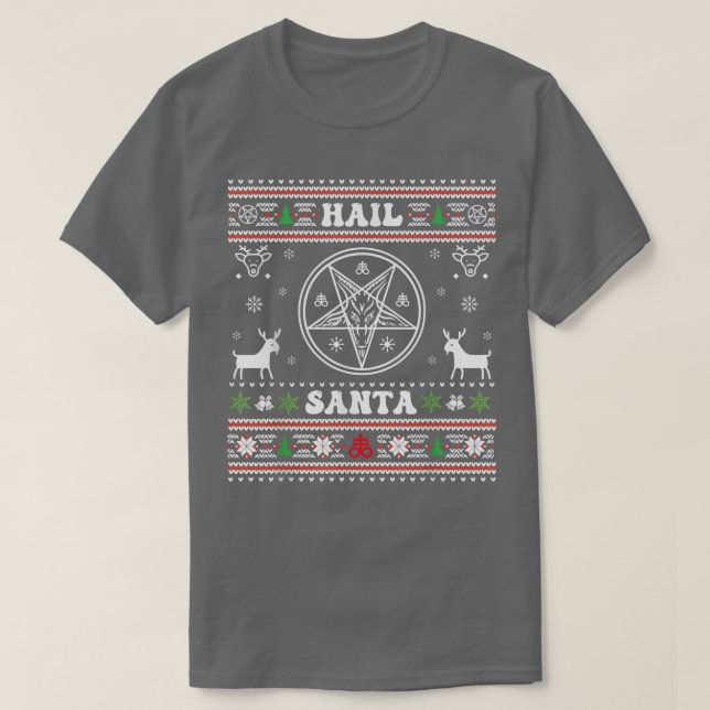 Camiseta Santa Xmas Funny Hail Santa Ugly Navidades Sweet (Diseño del anverso)