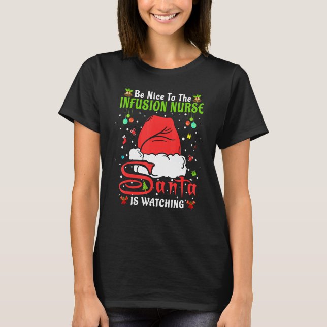 Camiseta Santa Xmas Pajamas Estar Bien Con La Enfermera De  (Anverso)