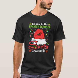 Camiseta Santa Xmas Pajamas Será Agradable Para El Profesor