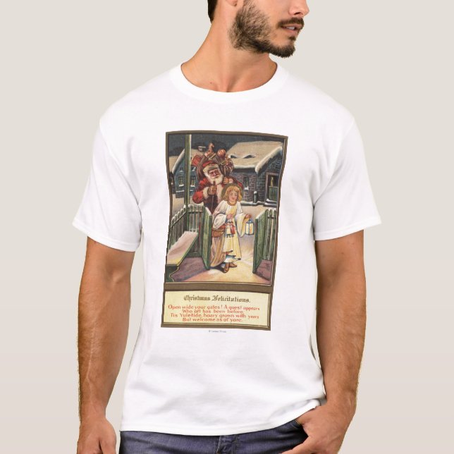 Camiseta Santa y ángel con la linterna (Anverso)