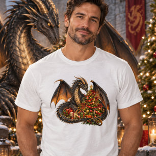 Camiseta Santa y dragones 