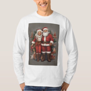 Camiseta Santa y la señora Claus Embrace