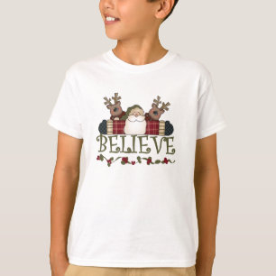 Camiseta Santa y los renos creen