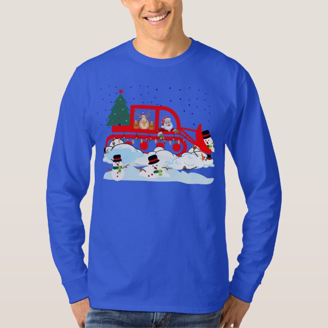 Camiseta Santa y los renos: Snowpling Snowmen (Anverso)