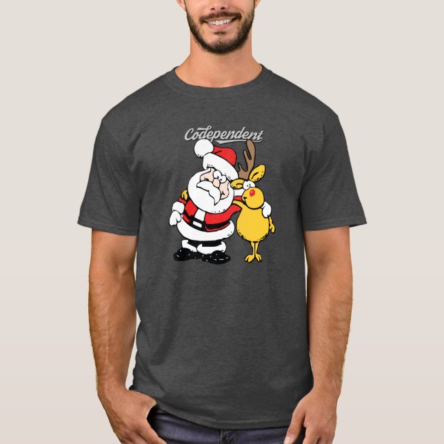Camiseta Santa y Rudolph: Codependent (Anverso)