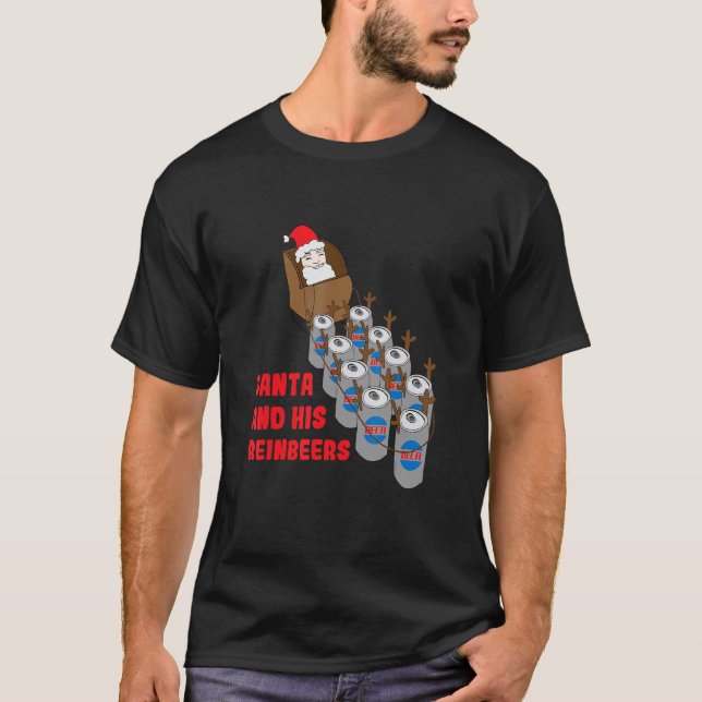 Camiseta Santa y su Beer Beer Drinker (Anverso)