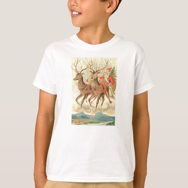 Camiseta Santa y su reno toman la ciudad (Anverso)