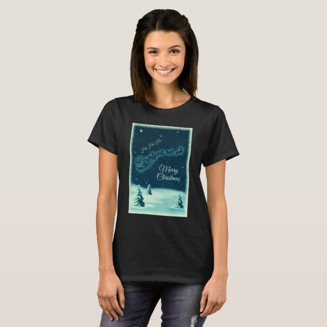 Camiseta Santa y sus Navidades de renos (Anverso completo)