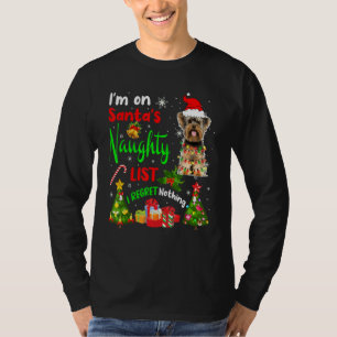 Camiseta Santa Yorkshire Terrier Estoy En La Lista Negra De
