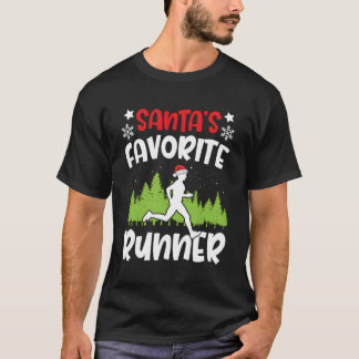 Camiseta Santas Corredor Favorito Ejecutar regalo coinciden