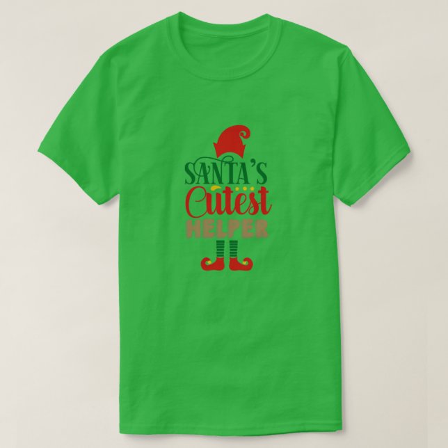 Camiseta santas cutest helper01 (Diseño del anverso)