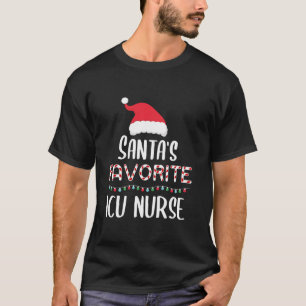 Camiseta Santas enfermera favorita de la ICU Pajamas Xmas E