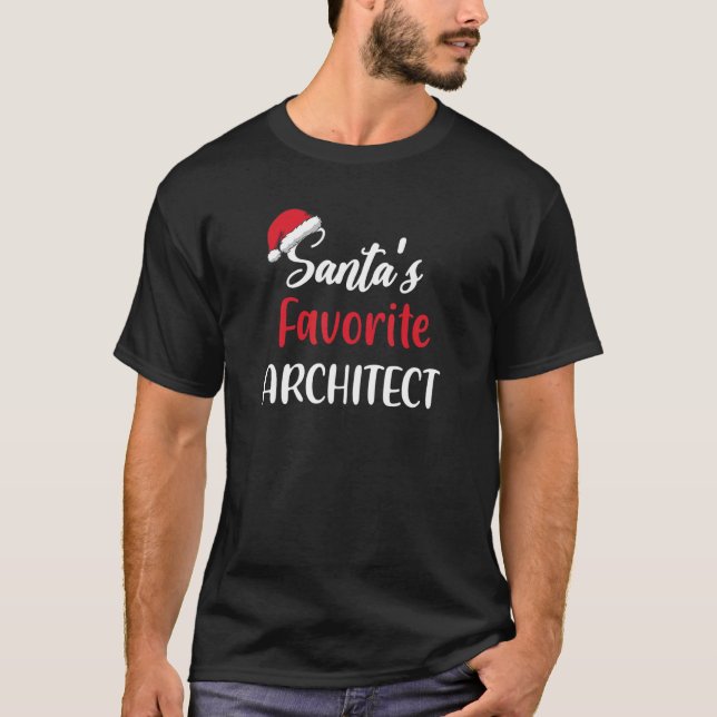 Camiseta Santas Favorite Architect   Christmas   Pajama Xma (Anverso)