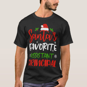 Camiseta Santa's Favorite Assistant Principal Funny Christm