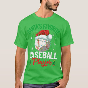 Camiseta Santas Favorite Baseball Player Christmas Pajama G