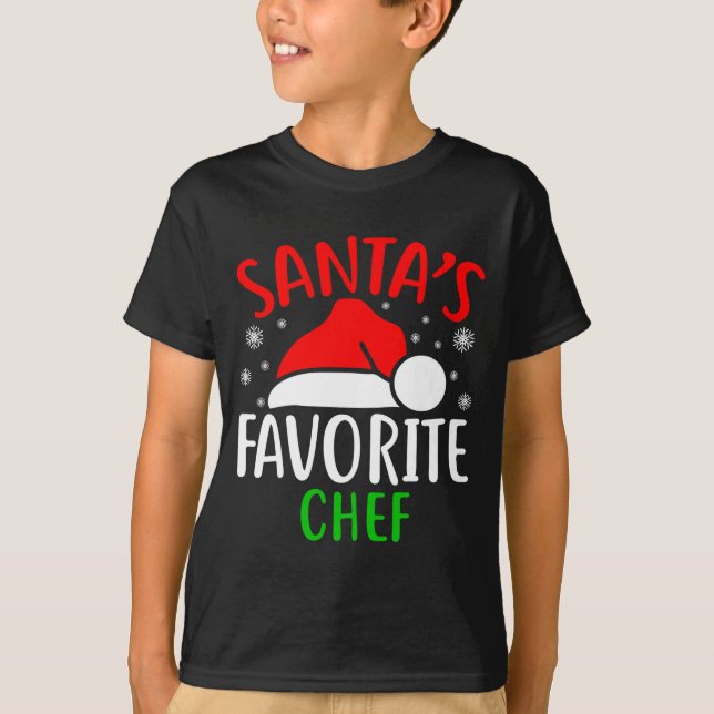 Camiseta Santas Favorite Chef Funny Christmas Xmas Santa Lo (Anverso)