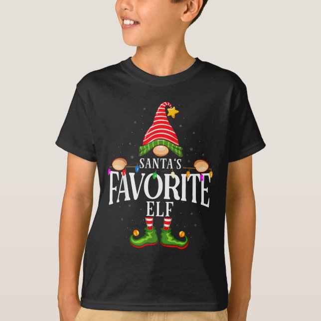 Camiseta Santa's Favorite Christmas Group Family Pajama  (Anverso)
