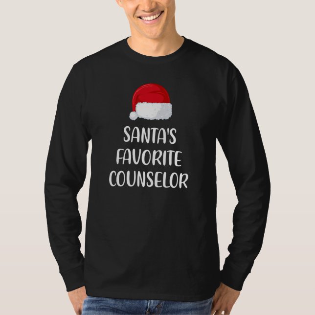Camiseta Santas Favorite Counselor Christmas     (Anverso)