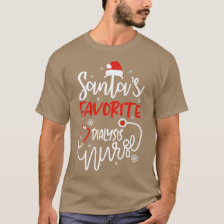 Camiseta Santas Favorite Dialysis Nurse  Funny Xmas Nurse G