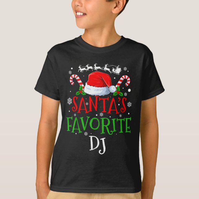 Camiseta Santa's Favorite Dj Christmas Party  (Anverso)