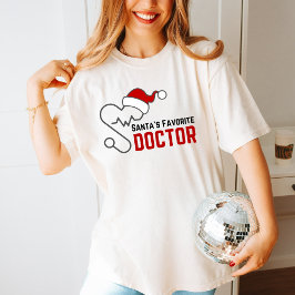 Camiseta Santa's Favorite Doctor Christmas T Shirt